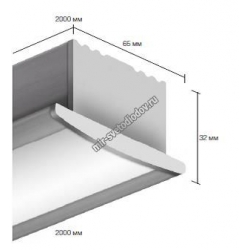 Врезной алюминиевый профиль для светодиодных лент LD profile – 45, 93988